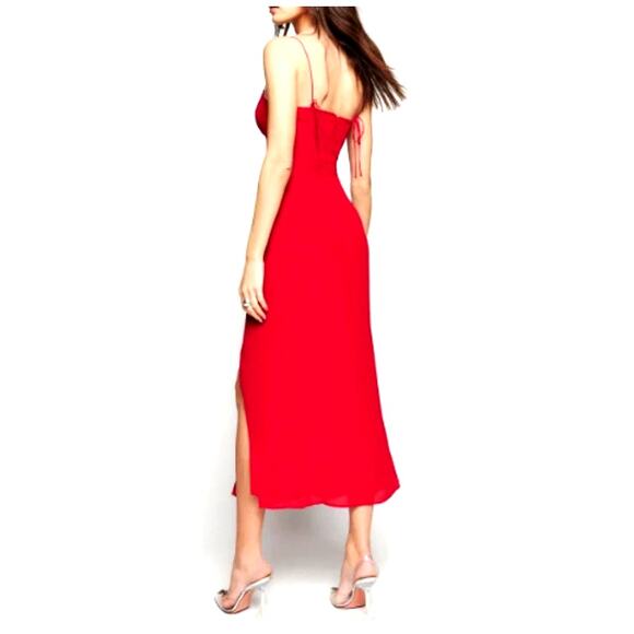 Reformation Women's Cherry Kourtney Dress 12 - Picture 2 of 11